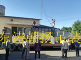 北京起重吊装搬运公司怀柔漫品食品厂真空榨汁机吊装卸车人工搬运车间  